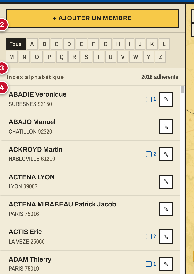 Index et filtres